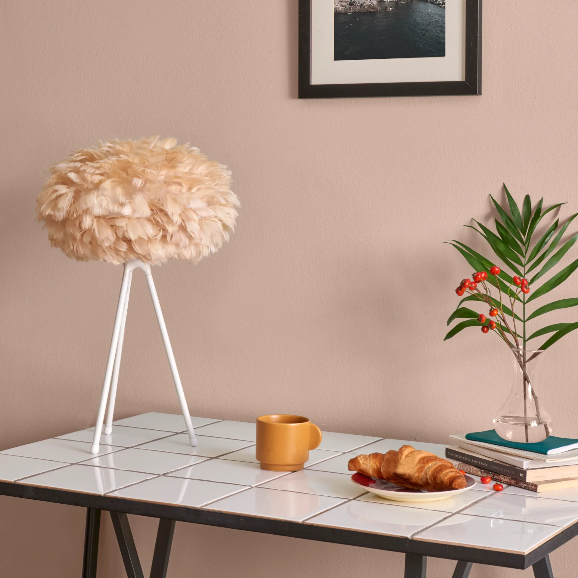 Pantalla de lámpara Eos marrón claro, Mini 35 cm Umage