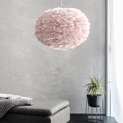 Pantalla de lámpara Eos rosa claro, Large Ø65 cm Umage