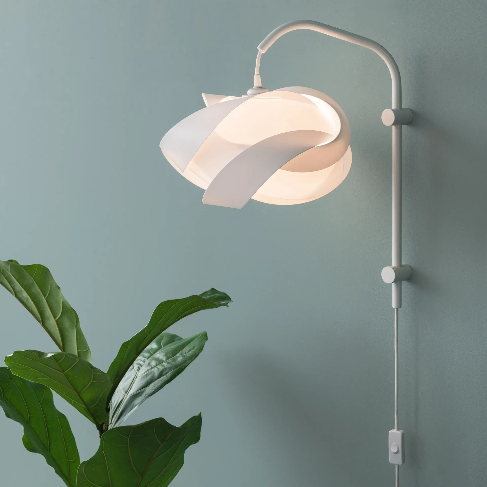 Pantalla de lámpara Ribbon blanco, Ø33 cm Umage