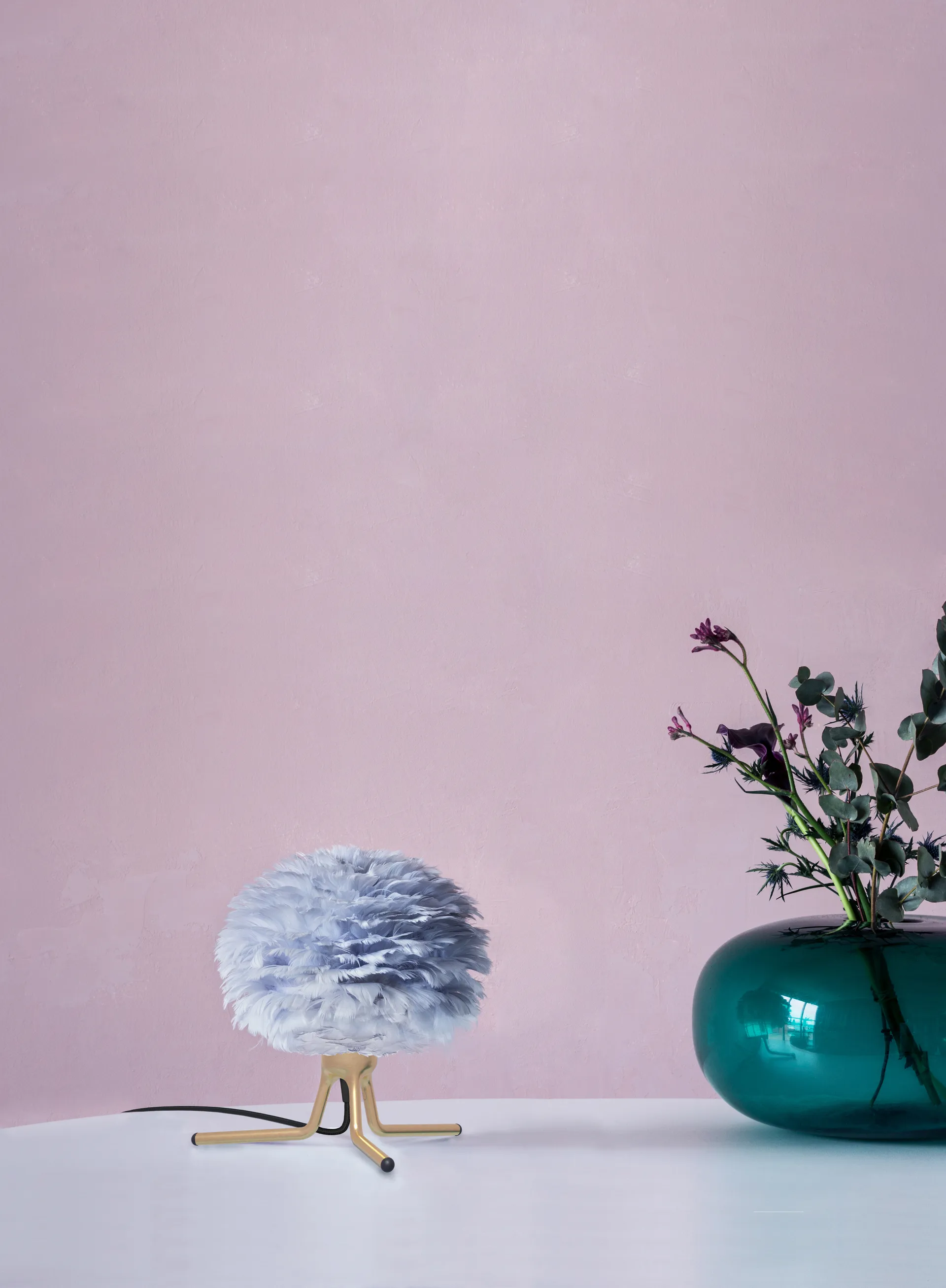 Pie de lámpara Tripod Base, latón cepillado Umage