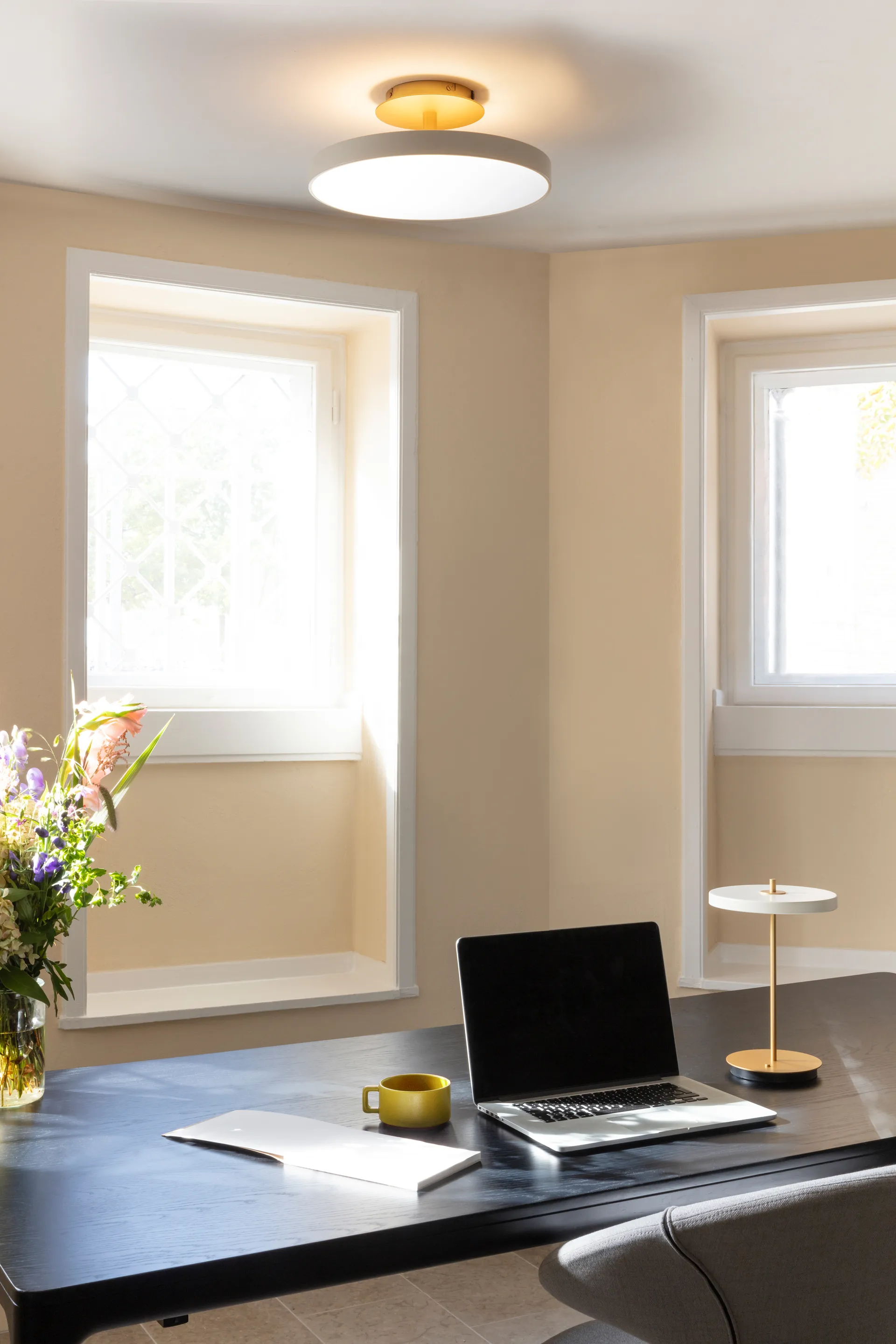 Plafón Asteria Up mediano, Pearl white Umage