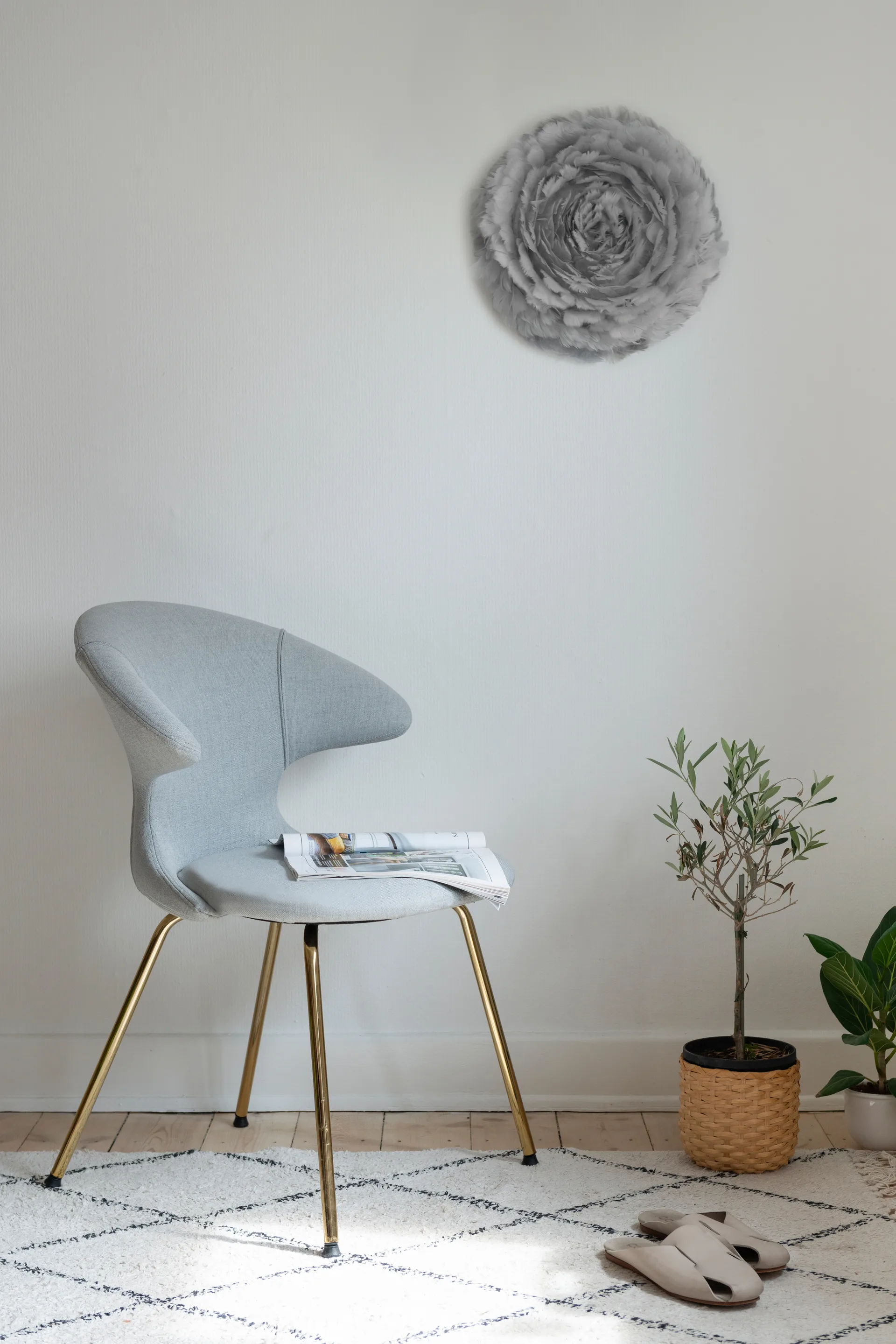 Plafón Eos Up gris, 45 cm Umage