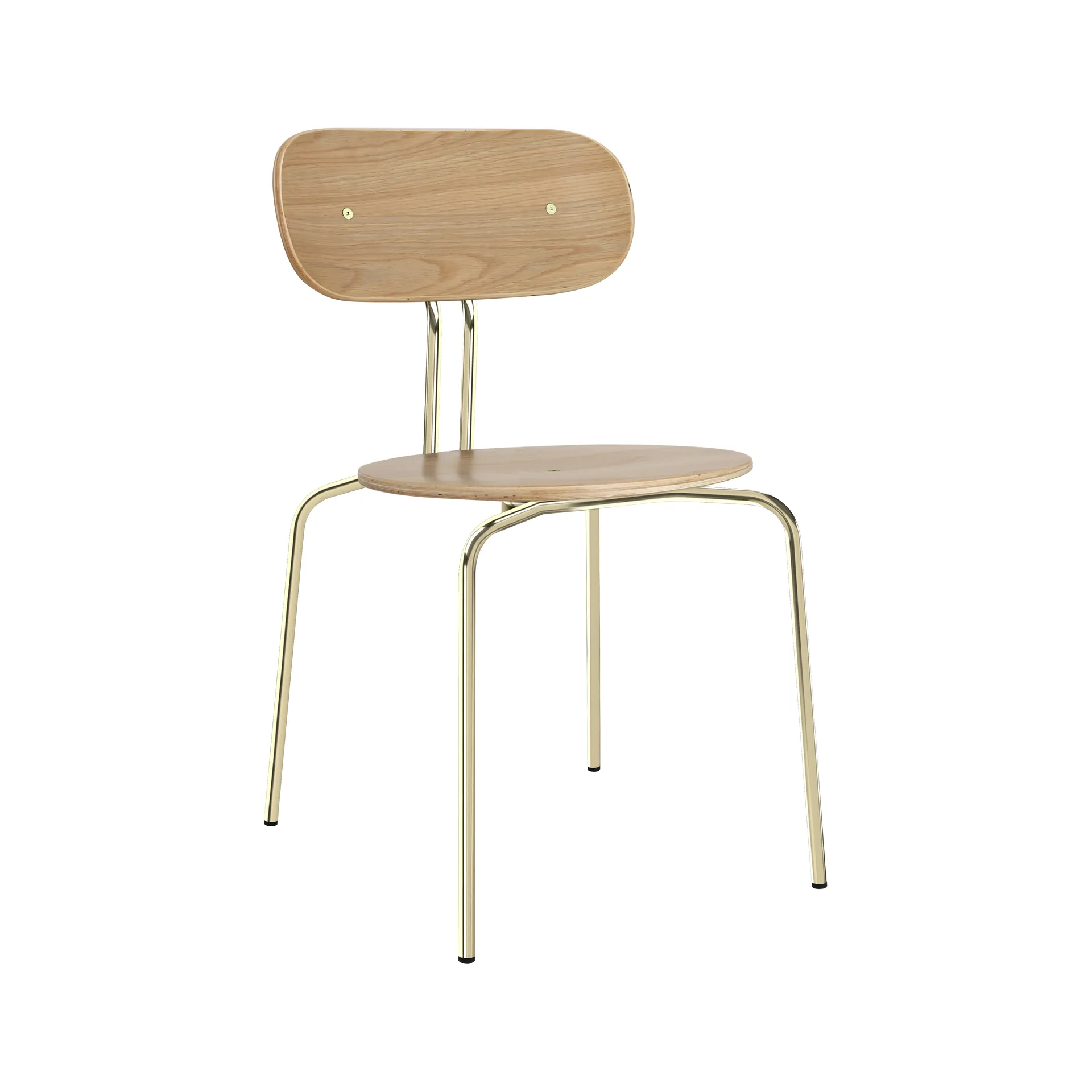 Silla Curious, Oak-brass legs Umage