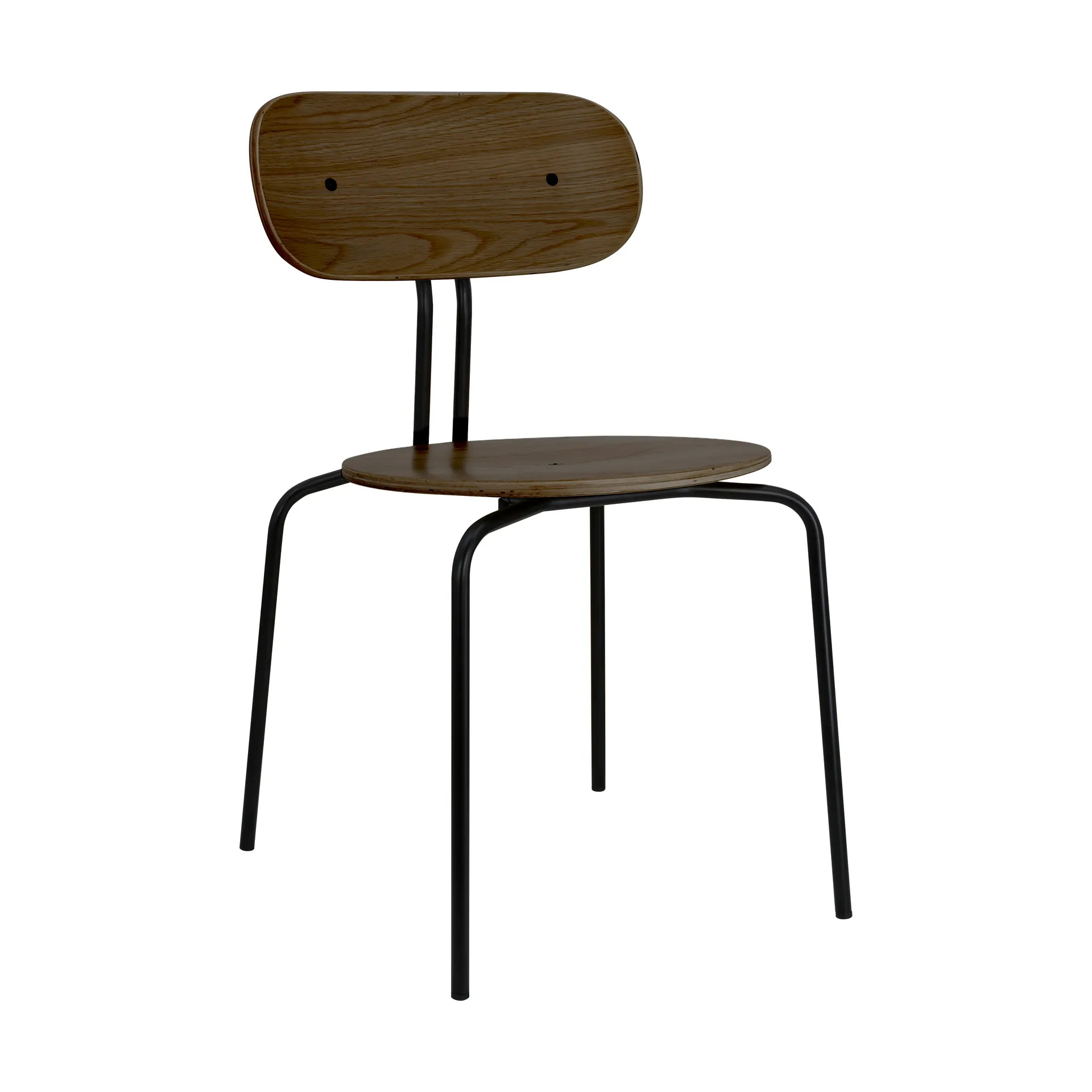 Silla Curious, Roble ahumado-Patas negras Umage