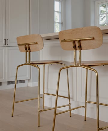 Taburete Curious 65 cm - Oak-brass - Umage
