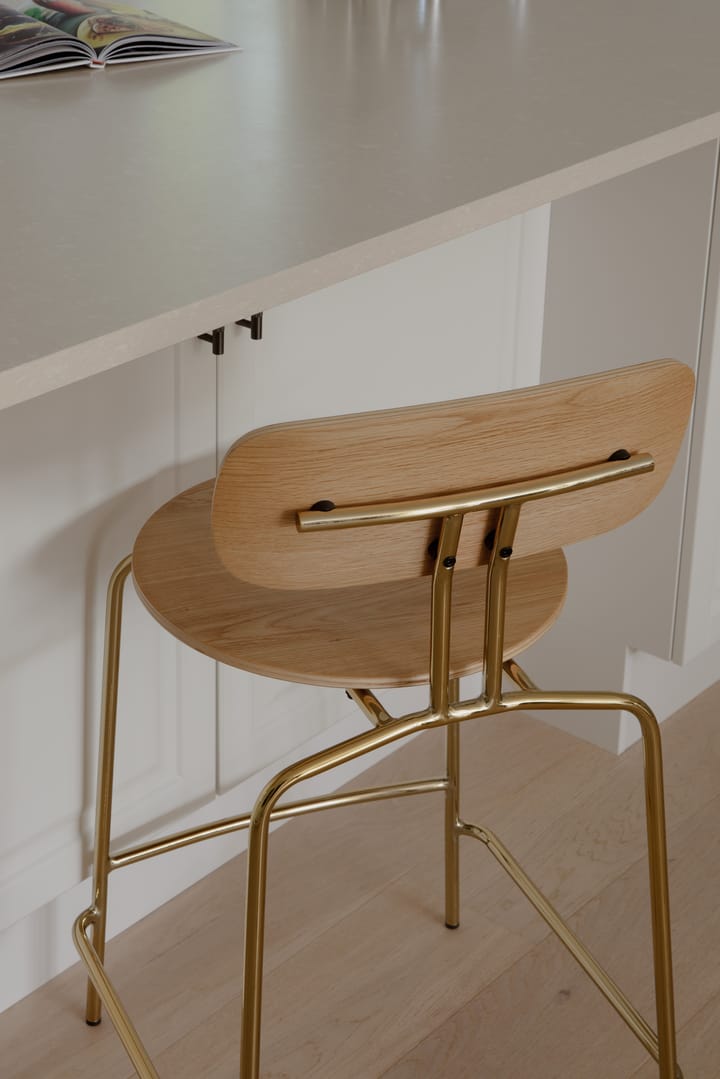 Taburete Curious 65 cm, Oak-brass Umage