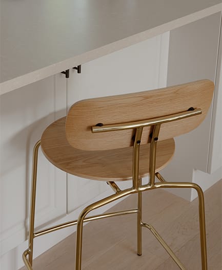Taburete Curious 75 cm, Oak-brass Umage
