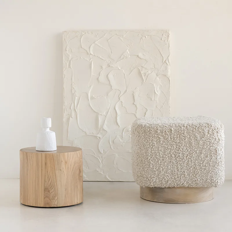 Asiento puff Kaura 38 cm, Off white URBAN NATURE CULTURE