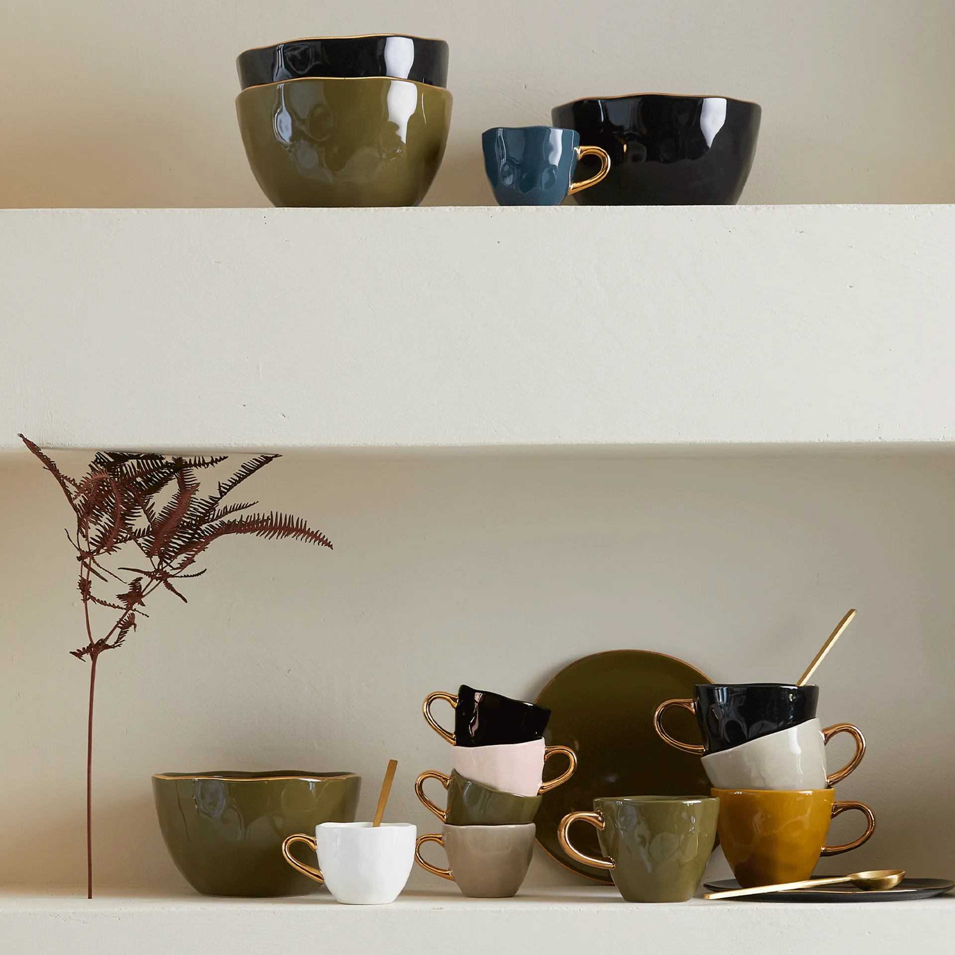 Bol Good Morning 14 cm, Fir green URBAN NATURE CULTURE