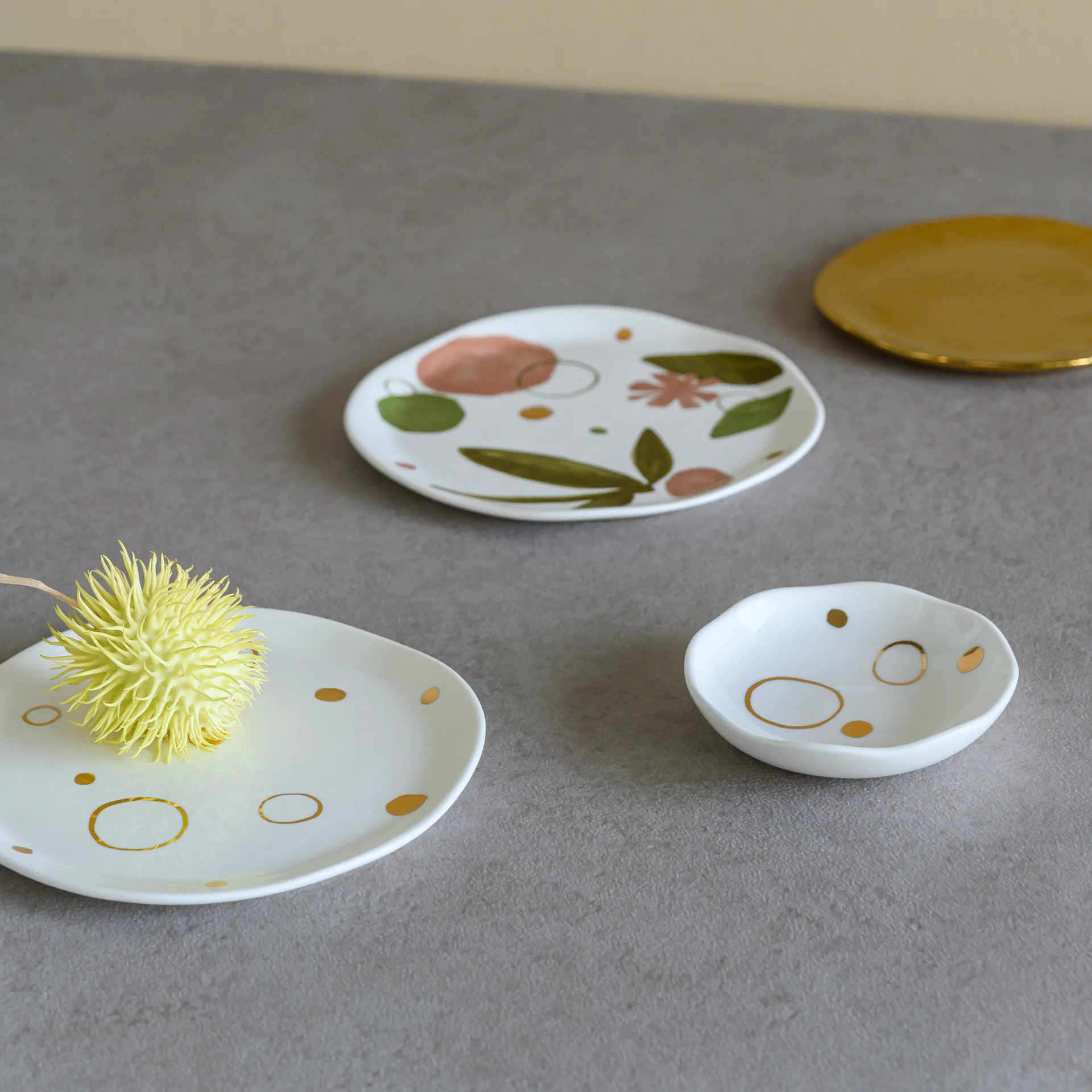 Platillo Good Morning 10x10,5 cm oro, Circle Gold URBAN NATURE CULTURE