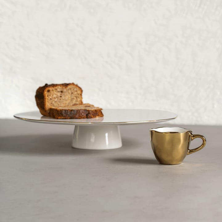Plato de tarta Good Morning Ø29 cm, White-gold URBAN NATURE CULTURE