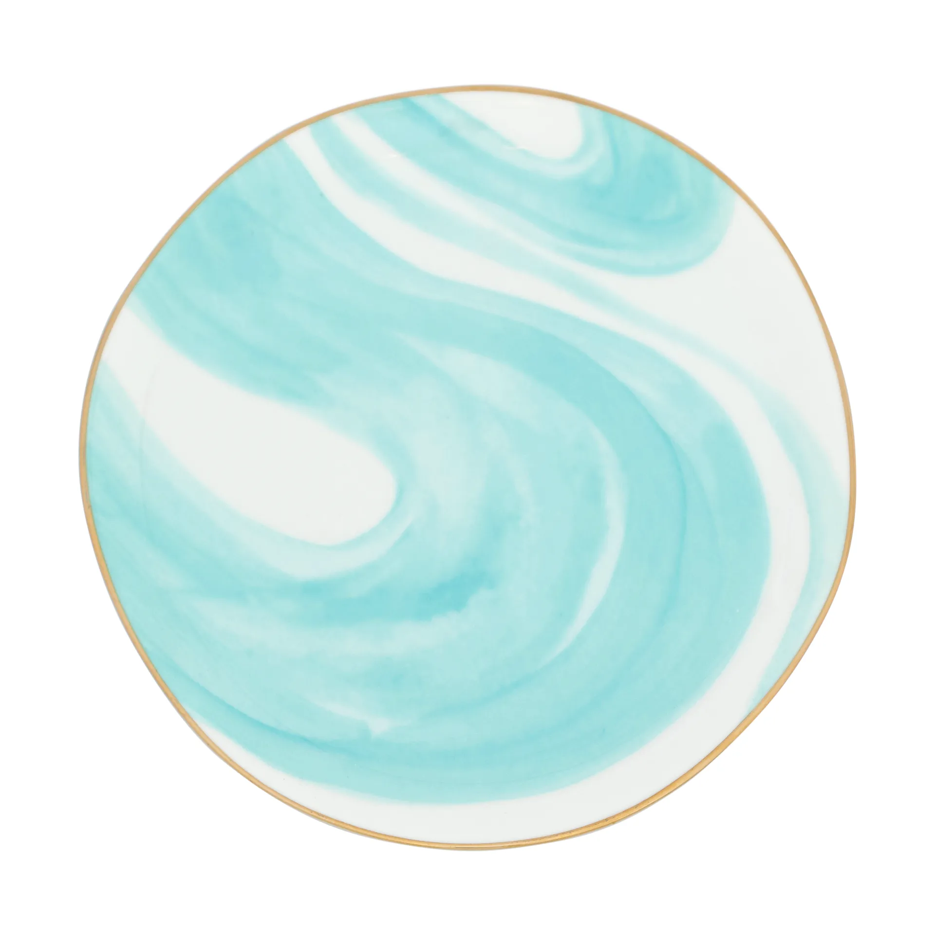 Plato Good Morning 17 cm blanco, Valuri emerald green URBAN NATURE CULTURE