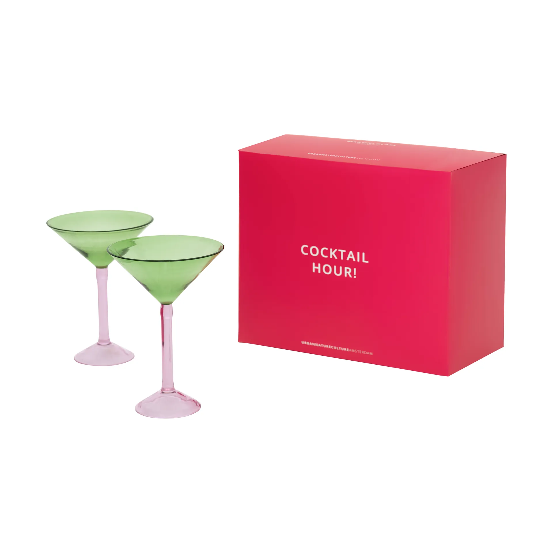 Set de regalo de copas de martini Urban Nature Culture, 2-pack, Green URBAN NATURE CULTURE