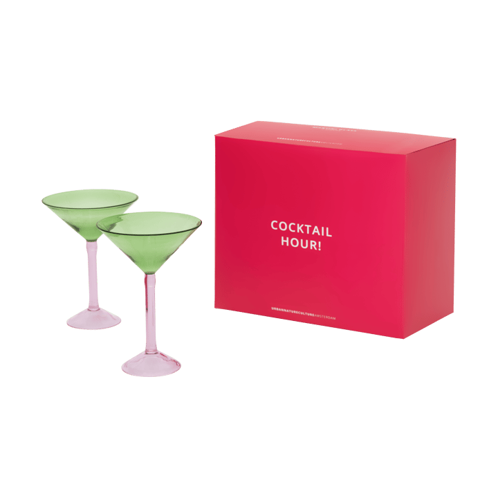 Set de regalo de copas de martini Urban Nature Culture, 2-pack, Green URBAN NATURE CULTURE
