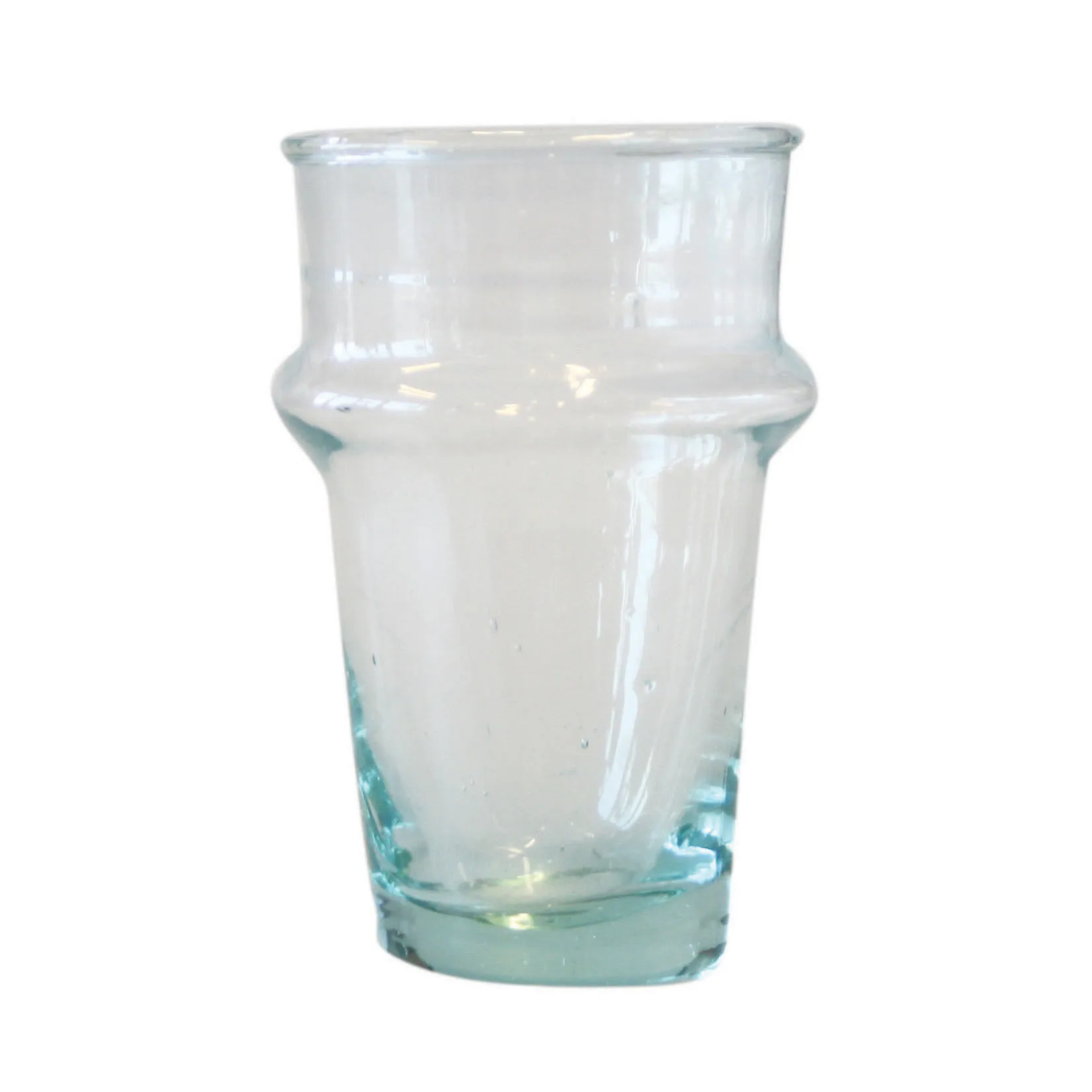 Vaso para beber vidrio reciclado grande, transparente-verde URBAN NATURE CULTURE