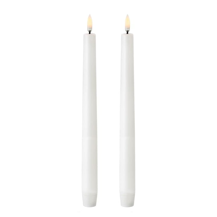 2 Velas alargadas LED Uyuni blanco - 25,2 cm - Uyuni Lighting