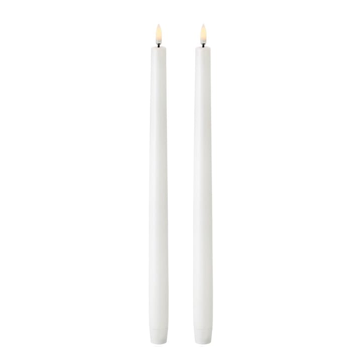 2 Velas alargadas LED Uyuni blanco - 37,8 cm - Uyuni Lighting