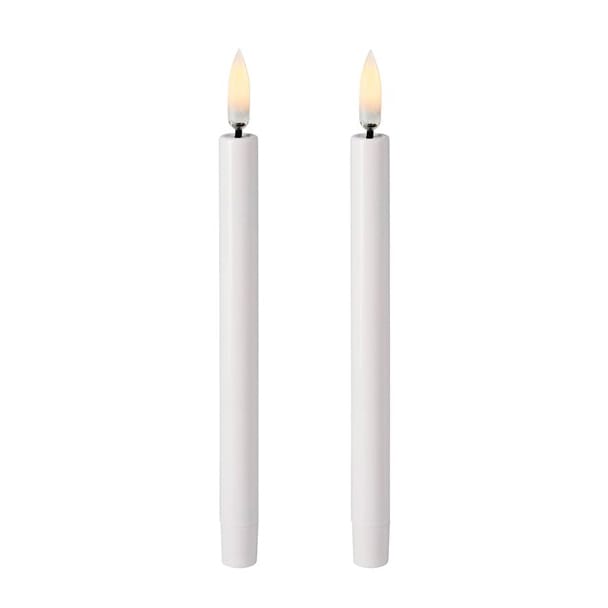 2 Velas alrgadas Mini LED Uyuni blanco Ø1,3 cm - 13,8 cm - Uyuni Lighting