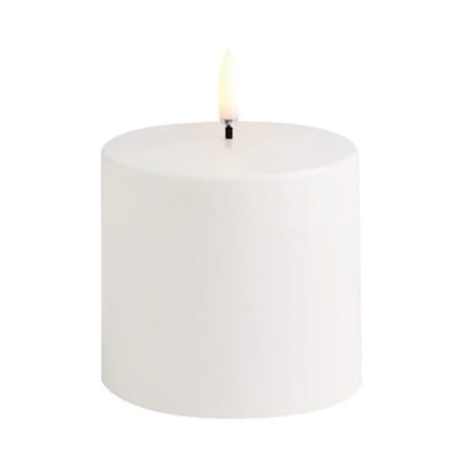 Vela gruesa Uyuni Outdoor LED blanco, 7,8 cm Uyuni Lighting