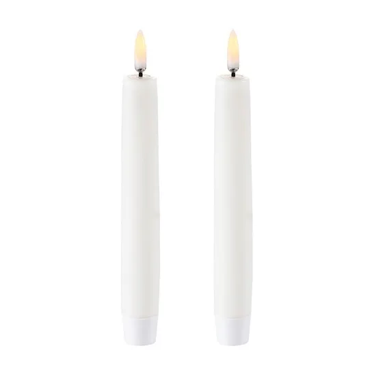 Velas cónicas Uyuni LED blancas, 2-pack, 15,5 cm Uyuni Lighting