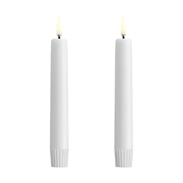 Velas cónicas Uyuni LED blancas, 2-pack - Ø2,3x16,4 cm - Uyuni Lighting