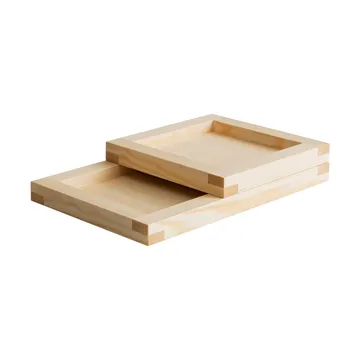 009 Tray bandeja - Pino aceitado, 33x33x6 cm - Vaarnii