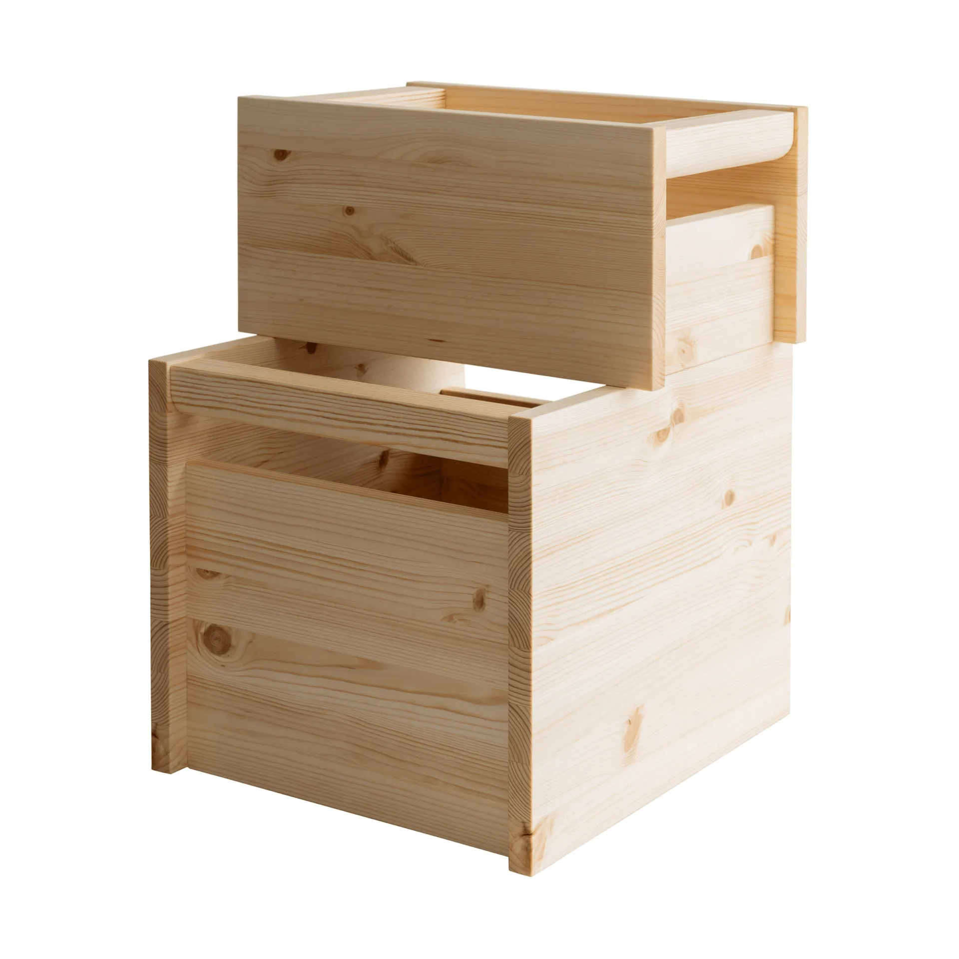 020 Koppa Crate caja de almacenamiento, Pino aceitado con cera, grande 38x43x36 cm Vaarnii