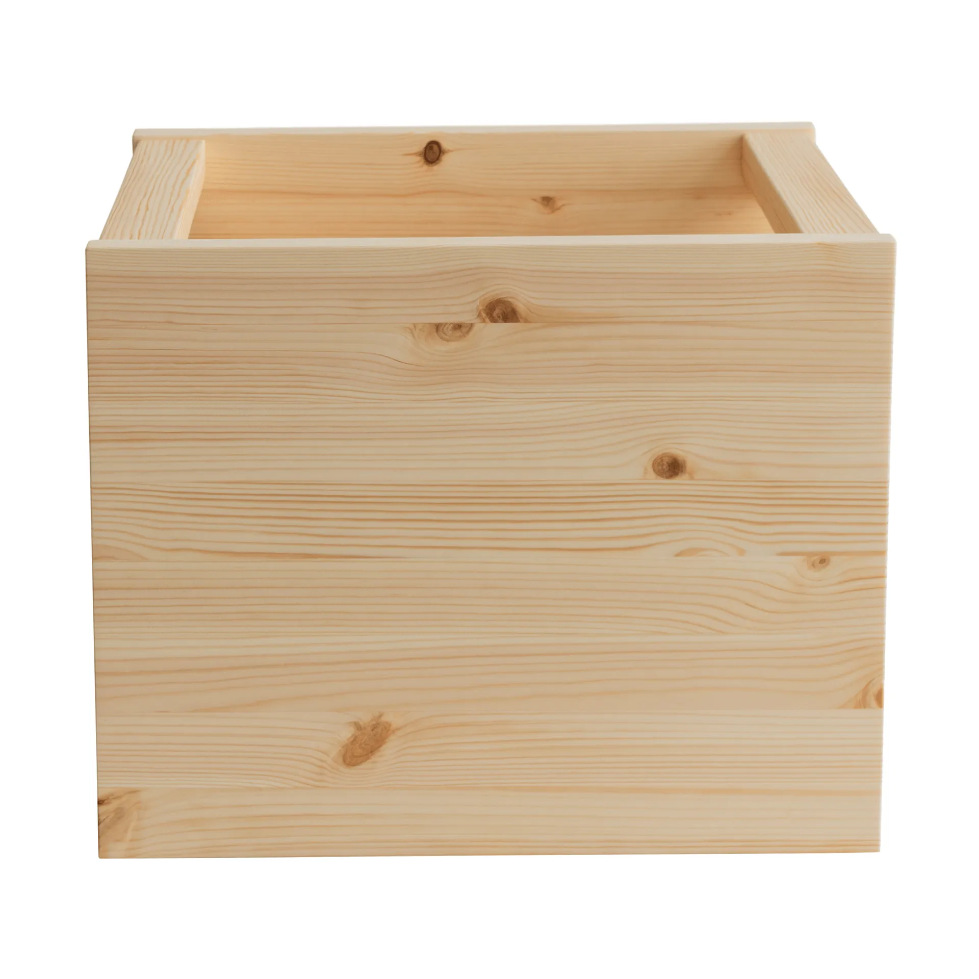 020 Koppa Crate caja de almacenamiento, Pino aceitado con cera, grande 38x43x36 cm Vaarnii