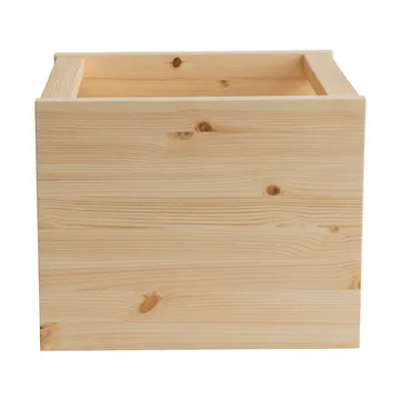 020 Koppa Crate caja de almacenamiento - Pino aceitado con cera, grande 38x43x36 cm - Vaarnii