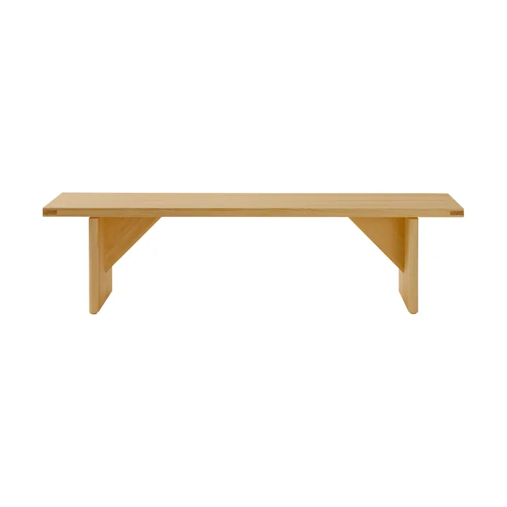 Banco 012 Kolmio Bench - Pino aceitado y encerado mate, 176x42x45 cm - Vaarnii