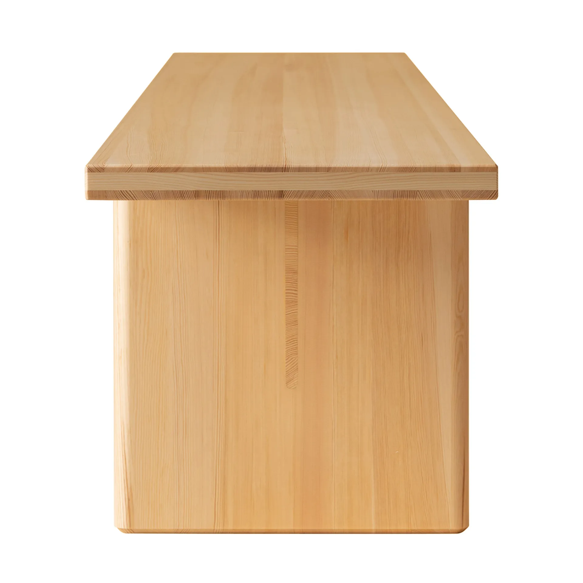 Banco 012 Kolmio Bench, Pino aceitado y encerado mate, 227×42×45 cm Vaarnii