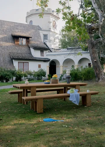 Banco 013 Osa Outdoor Bench - Pino termotratado, 182×37×49 cm - Vaarnii