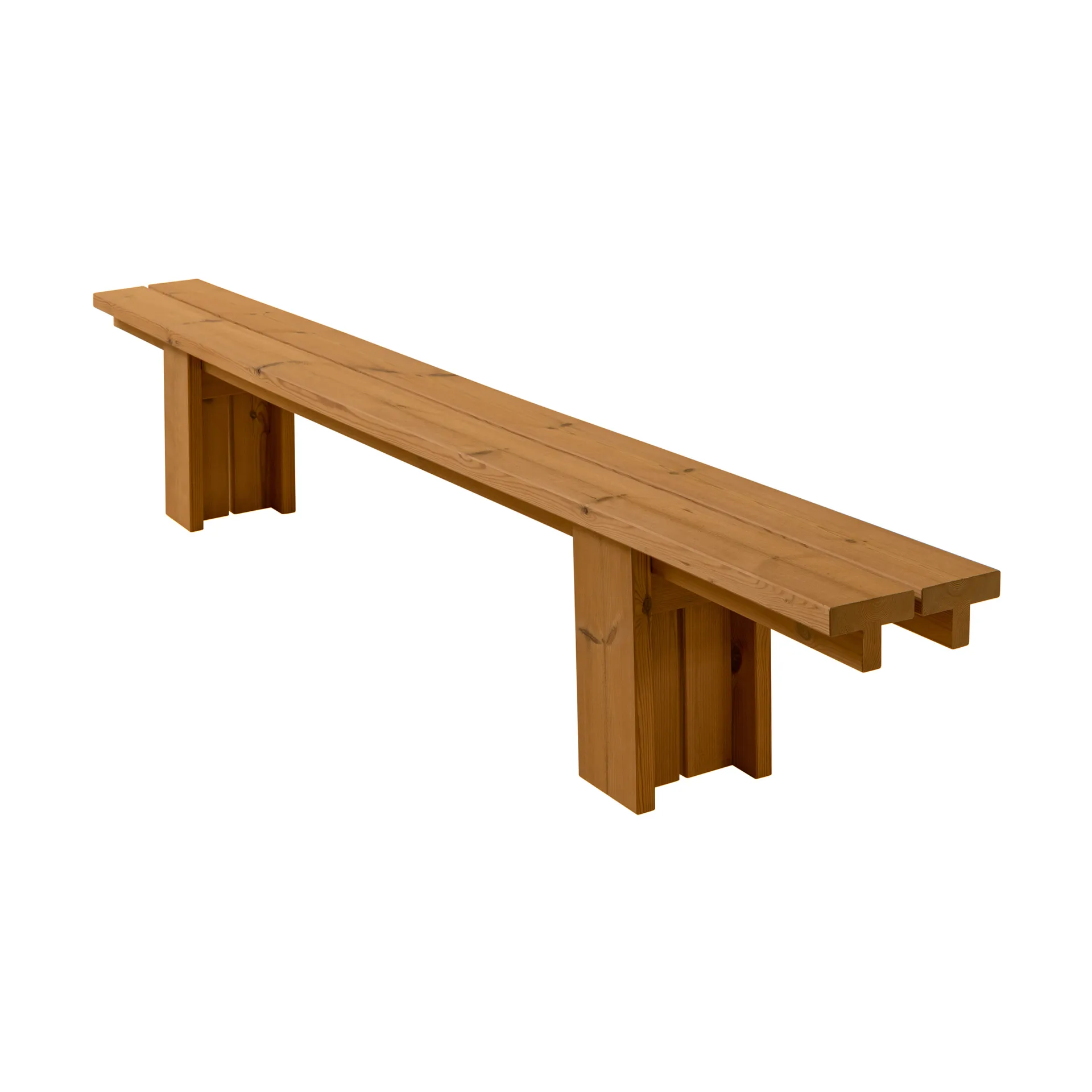 Banco 013 Osa Outdoor Bench, Pino termotratado, 333×37×49 cm Vaarnii
