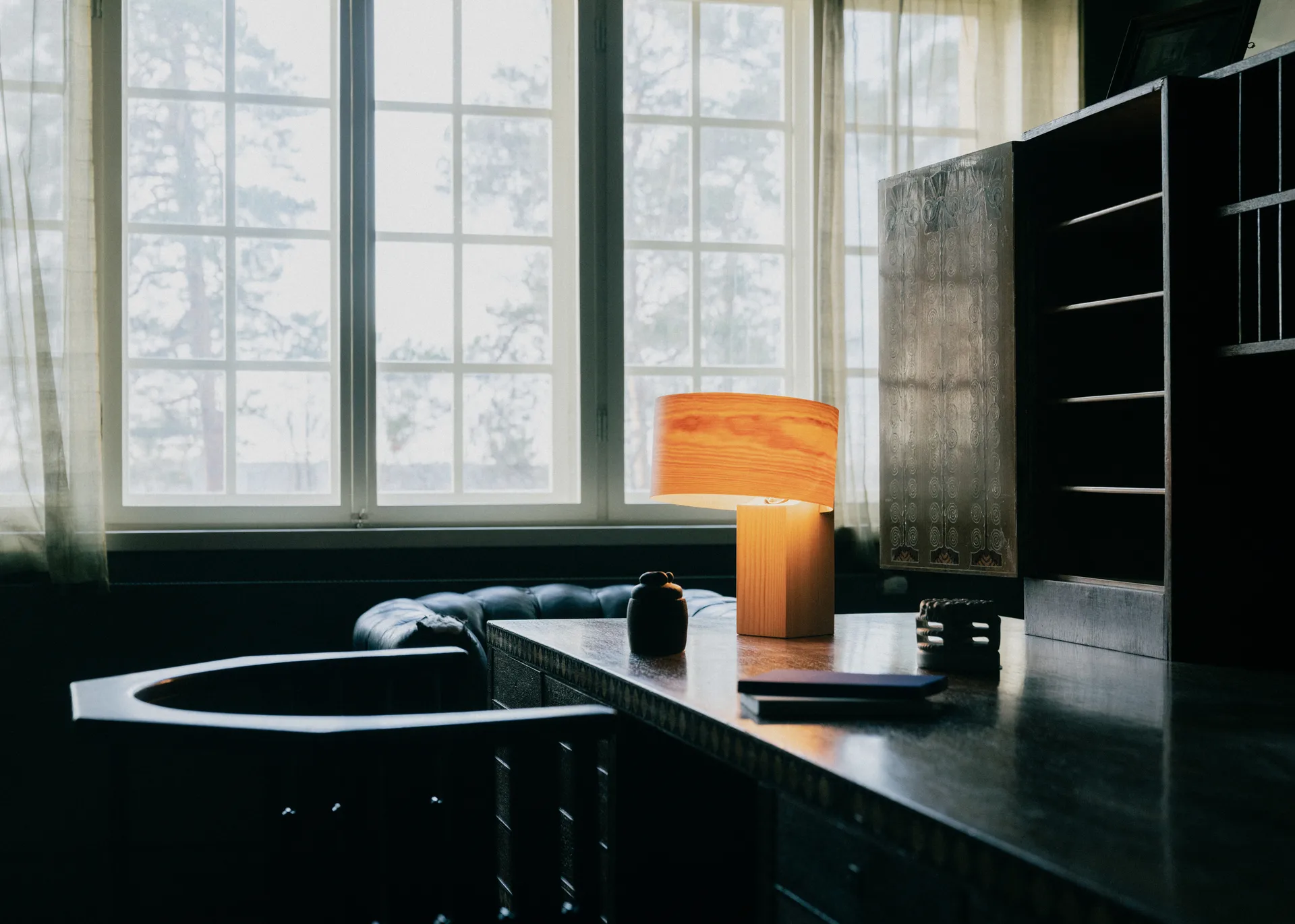 Lámpara de mesa 018 Hoop Table Lamp, Pino aceitado y encerado mate, 34 cm Vaarnii