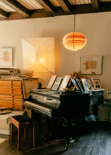 Lámpara de techo 1002 Hans Pendant - Pino aceitado y encerado mate, Ø46 cm - Vaarnii