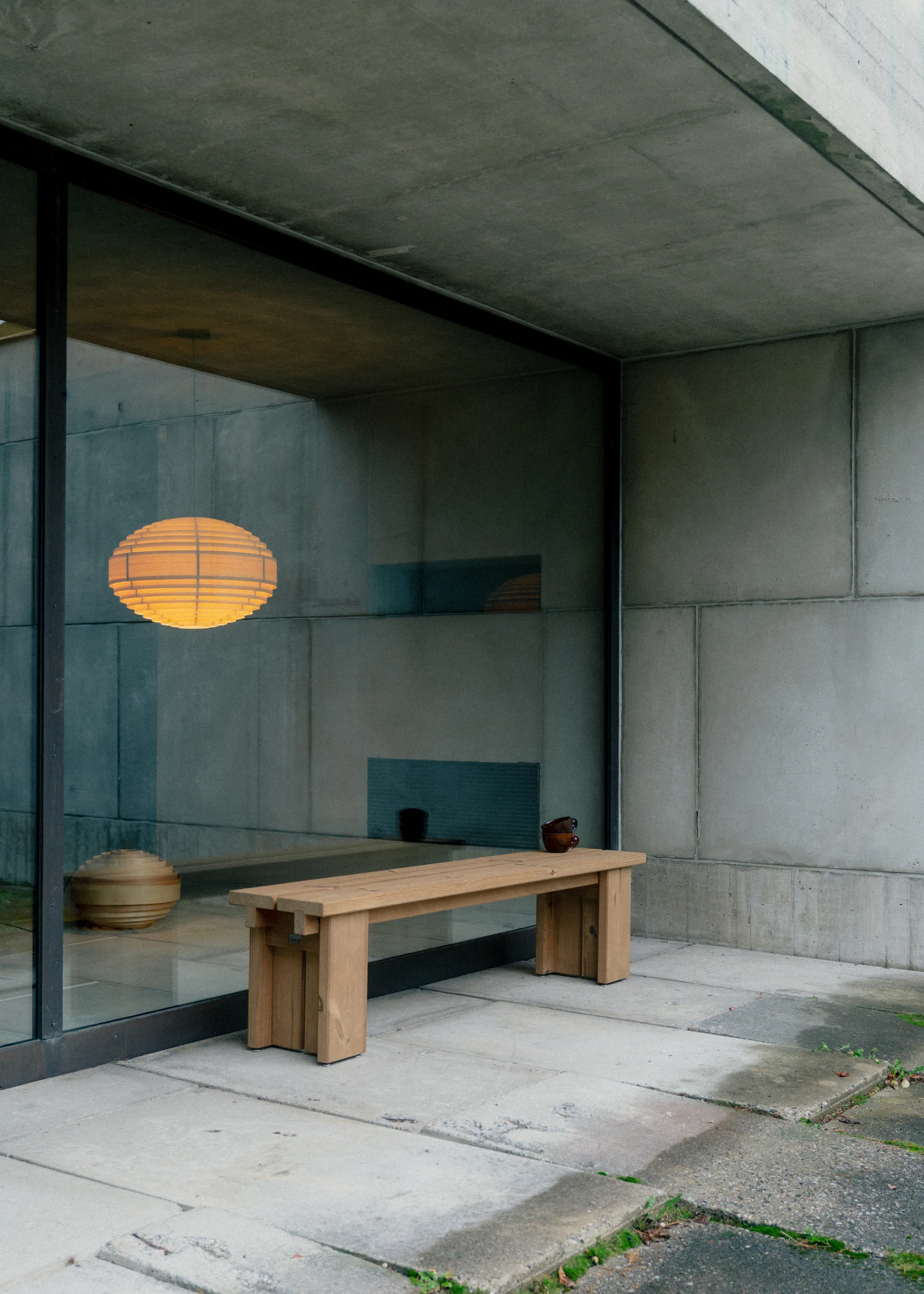 Lámpara de techo 1002 Hans Pendant, Pino aceitado y encerado mate, Ø46 cm Vaarnii