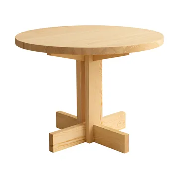 Mesa 001 Dining Table  - Pino aceitado y encerado mate, Ø100 × 74 cm - Vaarnii