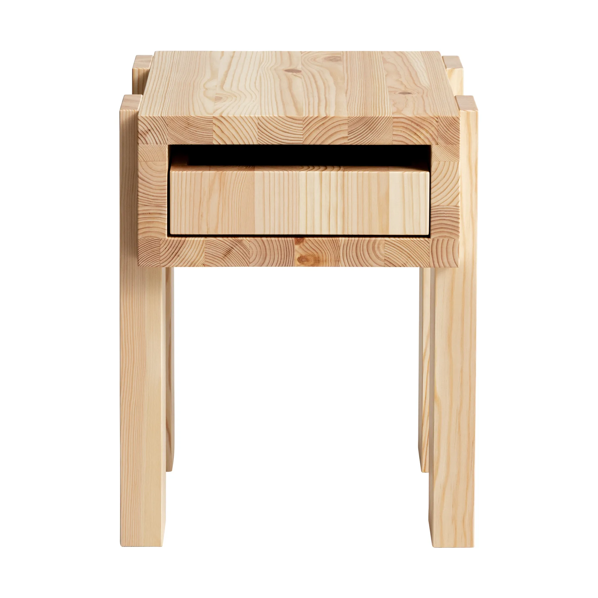 Mesa auxiliar 003 Stilts Side Table, Pino aceitado y encerado mate 40x36x45 cm Vaarnii