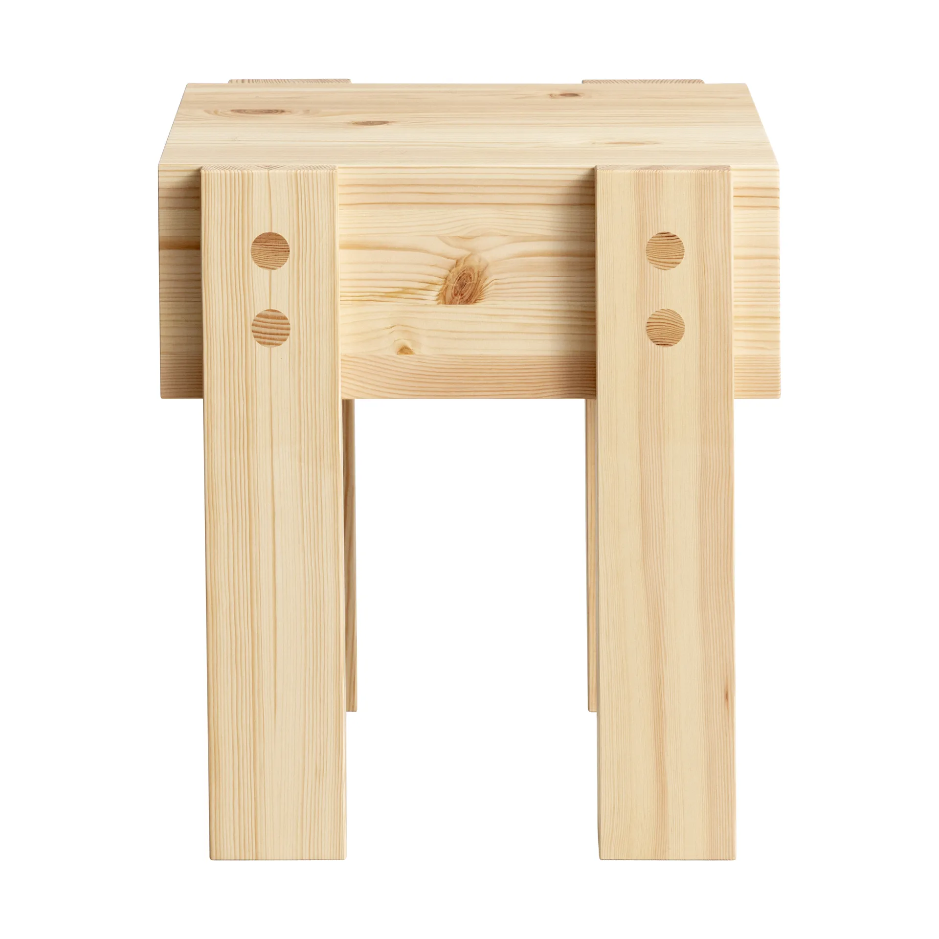 Mesa auxiliar 003 Stilts Side Table, Pino aceitado y encerado mate 40x36x45 cm Vaarnii