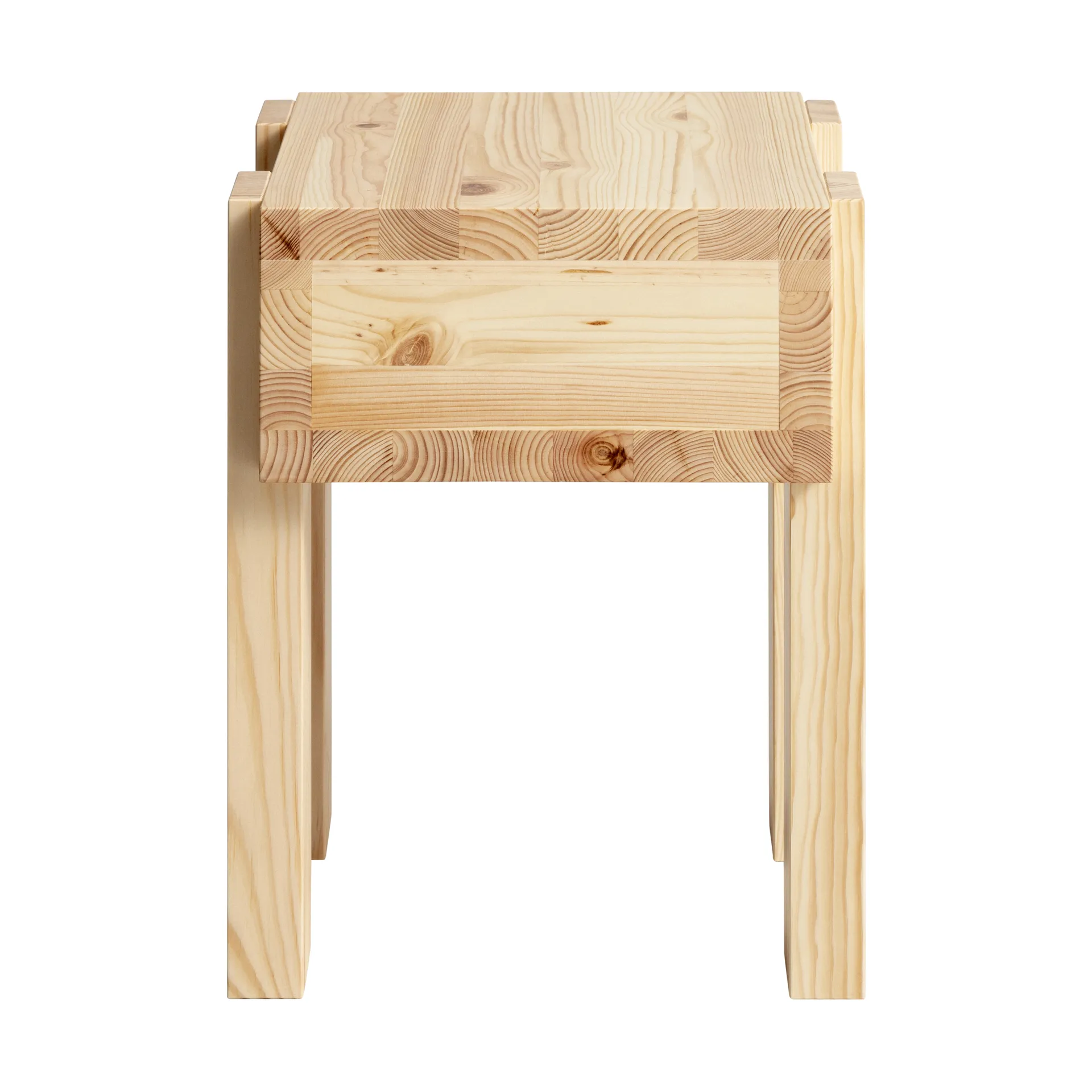 Mesa auxiliar 003 Stilts Side Table, Pino aceitado y encerado mate 40x36x45 cm Vaarnii