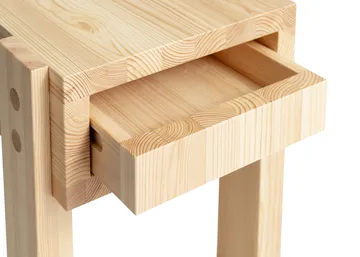 Mesa auxiliar 003 Stilts Side Table - Pino aceitado y encerado mate 40x36x45 cm - Vaarnii