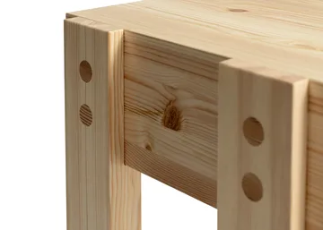 Mesa auxiliar 003 Stilts Side Table - Pino aceitado y encerado mate 40x36x45 cm - Vaarnii