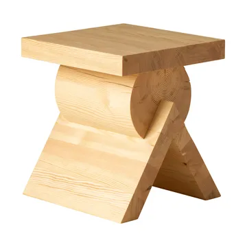 Mesa auxiliar 006 AA Side Table - Pino aceitado y encerado mate, 40x40x45 cm - Vaarnii