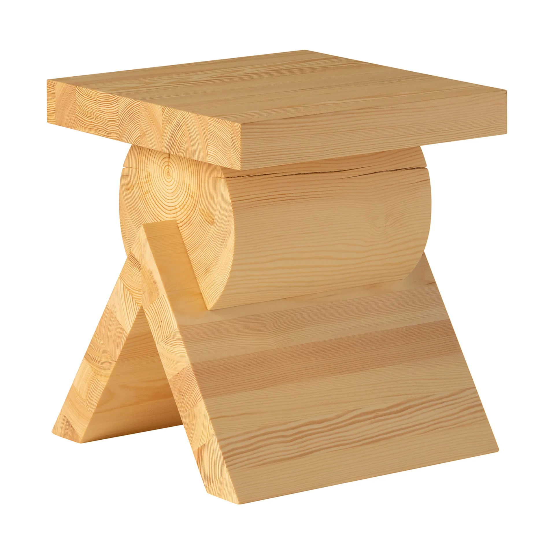 Mesa auxiliar 006 AA Side Table, Pino aceitado y encerado mate, 40x40x45 cm Vaarnii