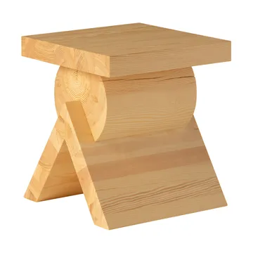 Mesa auxiliar 006 AA Side Table - Pino aceitado y encerado mate, 40x40x45 cm - Vaarnii
