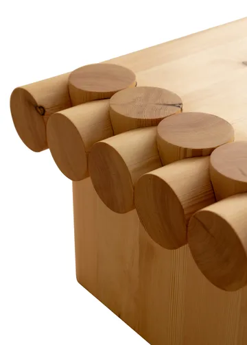 Mesa de centro 004 Coffee Table - Pino aceitado y encerado mate, 120x80x35 cm - Vaarnii