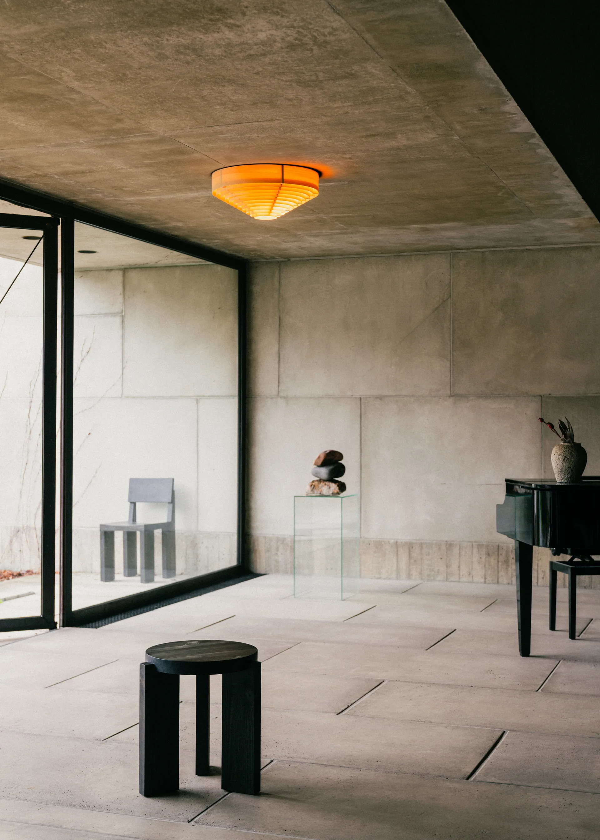 Plafón 1005 Hans Ceiling Light, Pino aceitado y encerado mate, Ø42 cm Vaarnii