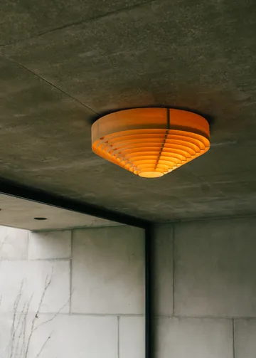 Plafón 1005 Hans Ceiling Light - Pino aceitado y encerado mate, Ø55 cm - Vaarnii