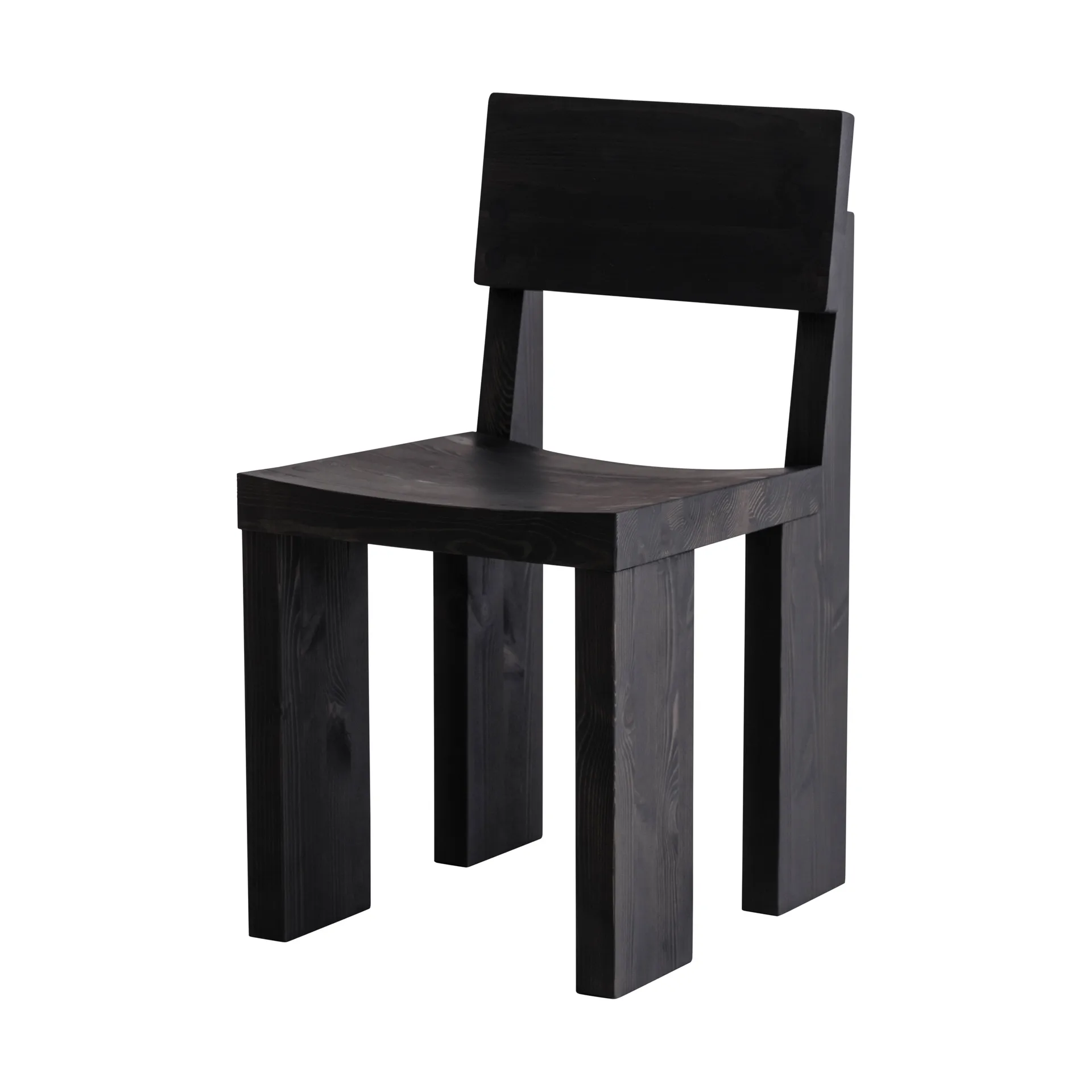 Silla 001 Dining Chair, Pino con tinte negro Vaarnii