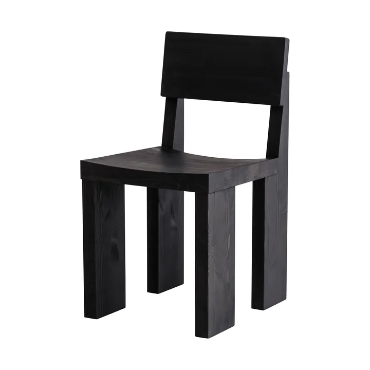Silla 001 Dining Chair - Pino con tinte negro - Vaarnii